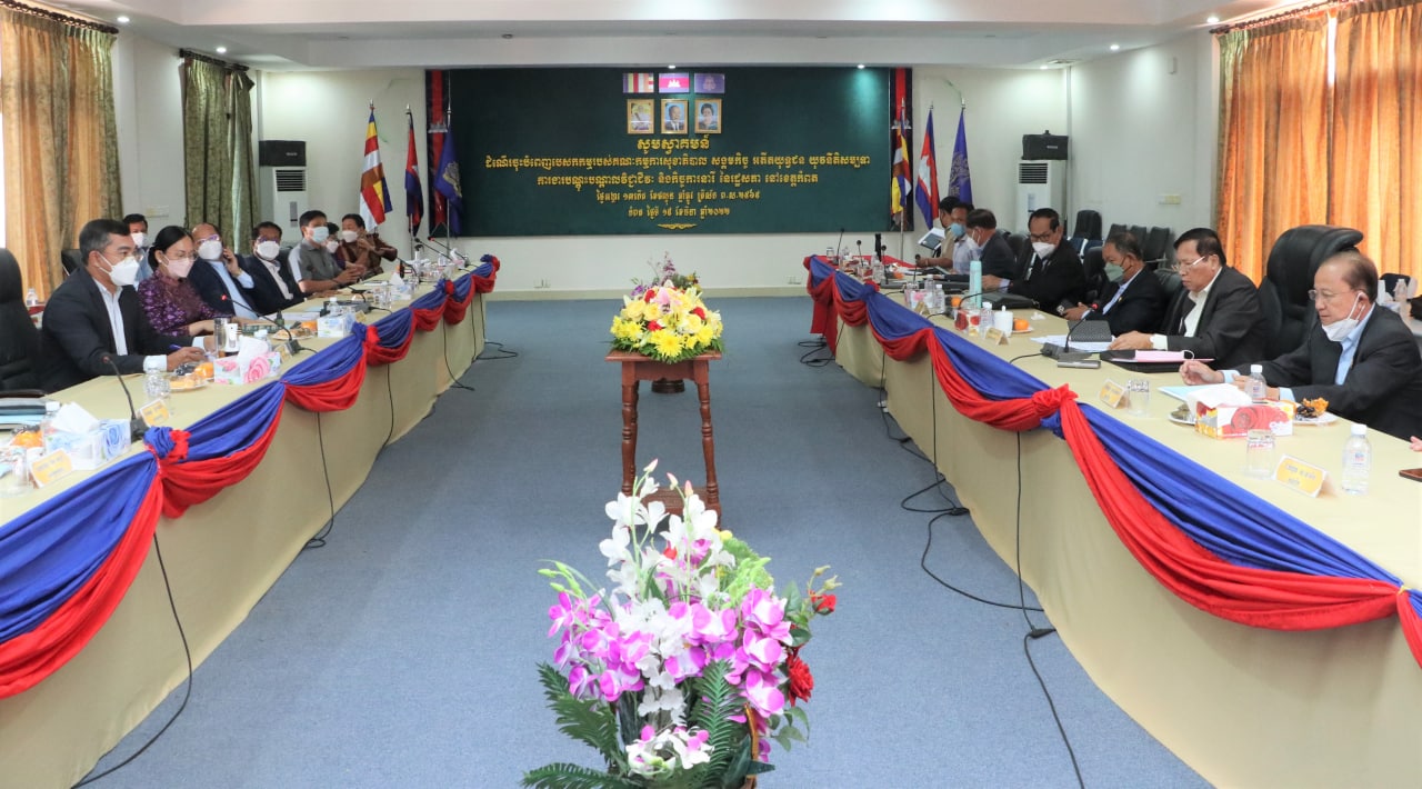 ថ្នាក់ដឹកនាំខេត្តកំពត ទទួលបដិសណ្ឋារកិច្ចប្រតិភូគណៈកម្មការទី៨ នៃរដ្ឋសភា